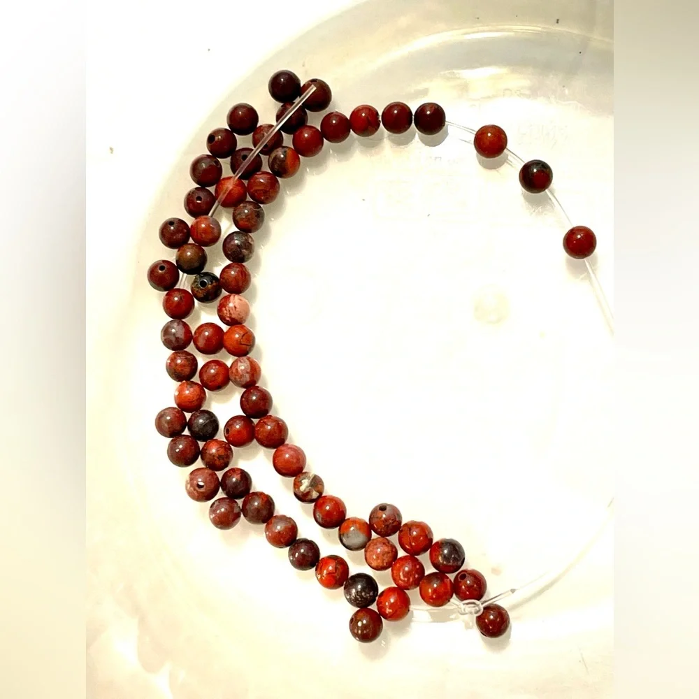 4mm Red Jasper or other Beads 10” - Picture 2 of 2